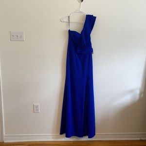 Lulu’s Formal Royal Blue One Shoulder Dress
